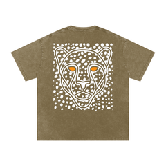 Snow Washed Oversized Cotton T-Shirt