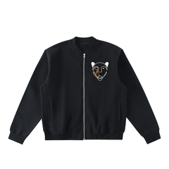 Essential Zip-Up Fleeced Varsity Jacket