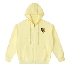Drop-Shoulder Zip Up Hoodie