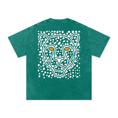 Snow Washed Oversized Cotton T-Shirt