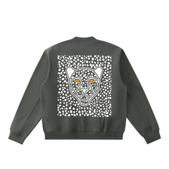 Essential Zip-Up Fleeced Varsity Jacket