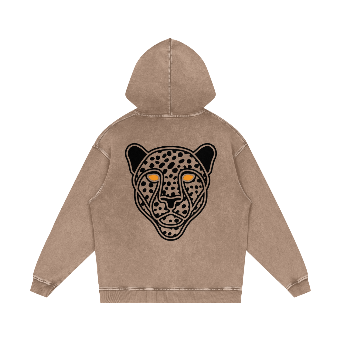 Snow Washed Loose Cotton Hoodie