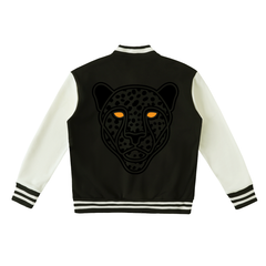 Two-Tone Fleeced Varsity Jacket