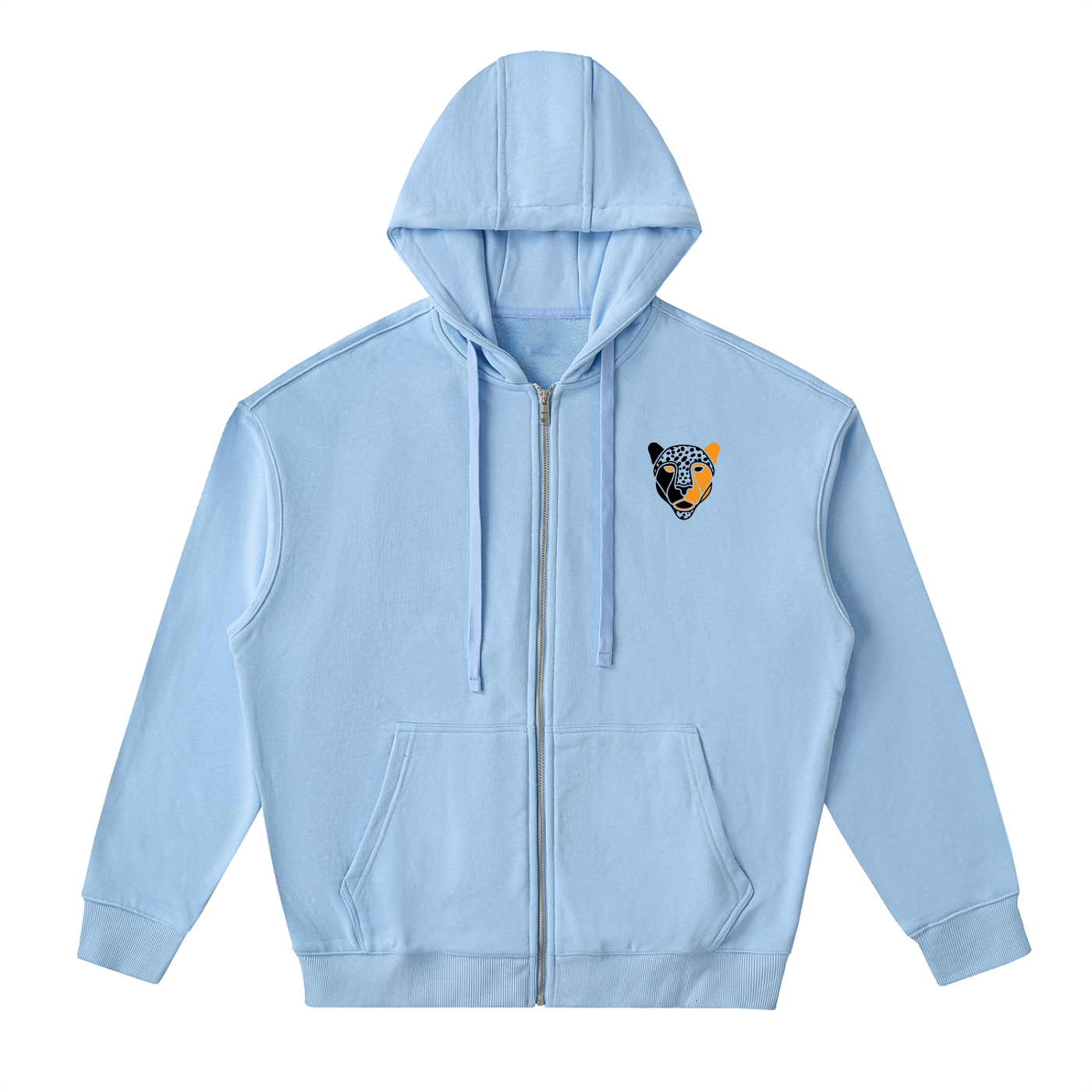 Drop-Shoulder Zip Up Hoodie