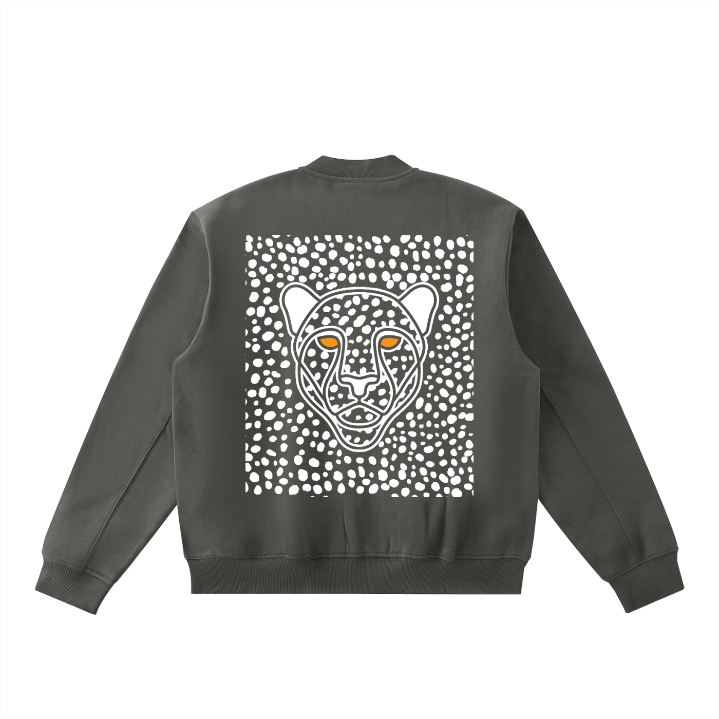 Essential Zip-Up Fleeced Varsity Jacket
